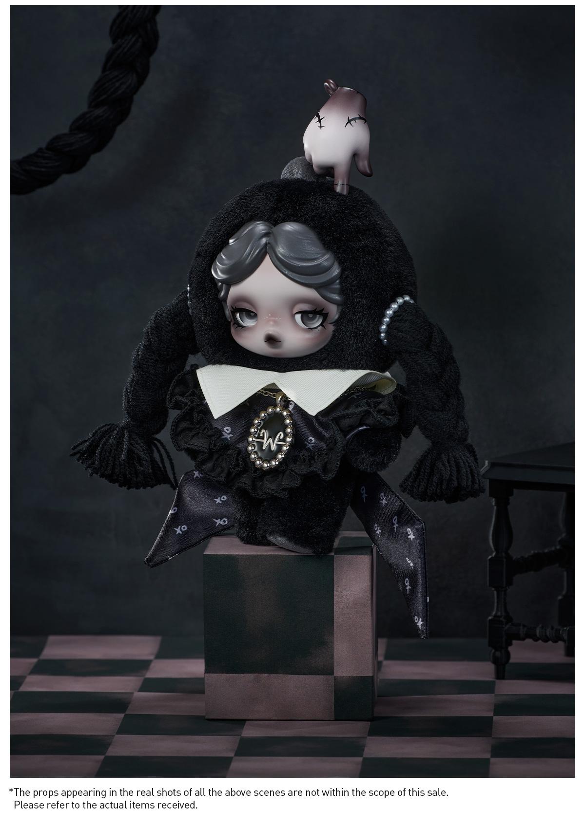 POP MART SKULLPANDA × Wednesday Plush（Classic Dress Version）