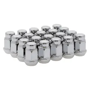 (QTY 20) 1/2" Chrome 3/4" Hex Style Conical Lug Nuts