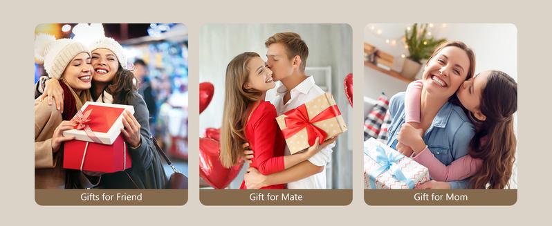 Hoodink Portable LED Light Makeup Mirror 3-fold Foldable Rechargeable Vanity Mirror with 2x 3x 10x Magnification, Touch Control Mirror for Travel Bedroom, Led Lighted Mirror