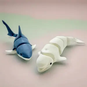 3D Printed Beluga Whale and Great White Shark