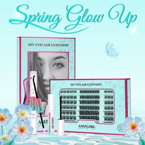 AMZGIRL LASH 84PCS Diy Lash Extension Kit Prism Eyelashes Makeup Cosmetic