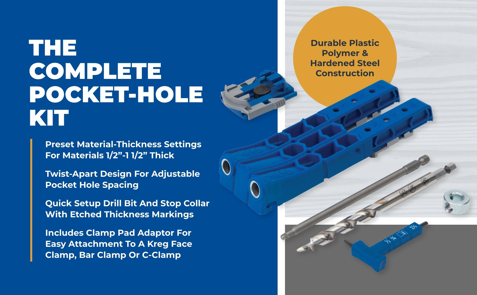 Kreg KPHJ320 Pocket-Hole Jig 320 - Small, Durable Jig for Tight Spaces