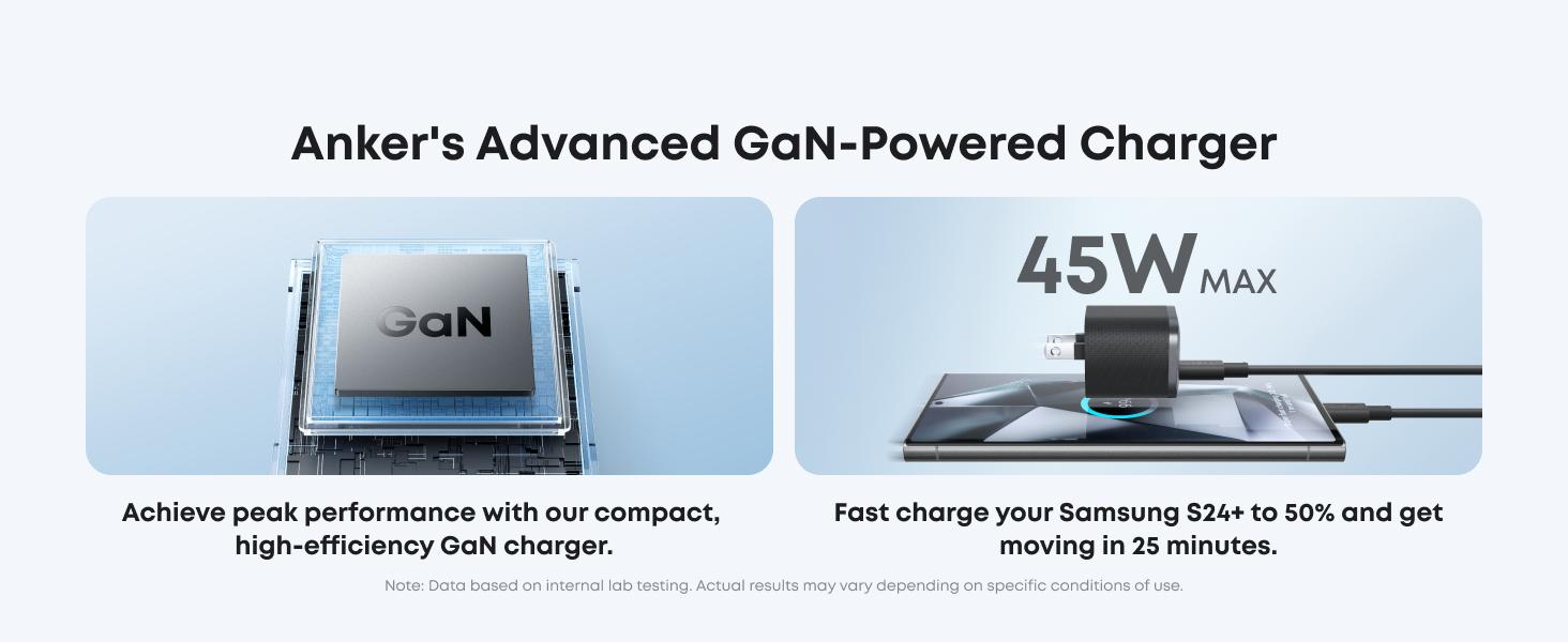 [Limited Offer]Anker Nano Charger (45W) with 6 ft Cable, Compact and Foldable Plug USB-C Charger, Compatible with iPhone 17/16 Series, iPad, Pixel 9, Samsung Galaxy S25 Ultra/S24 Series, and More