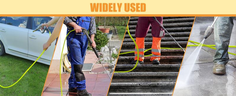 M MINGLE Pressure Washer Hose 50 FT x 1/4" - Replacement Power Wash Hose with Quick Connect Kits - High Pressure Hose with M22 14mm Fittings - 3600PSI, ChristmasGift