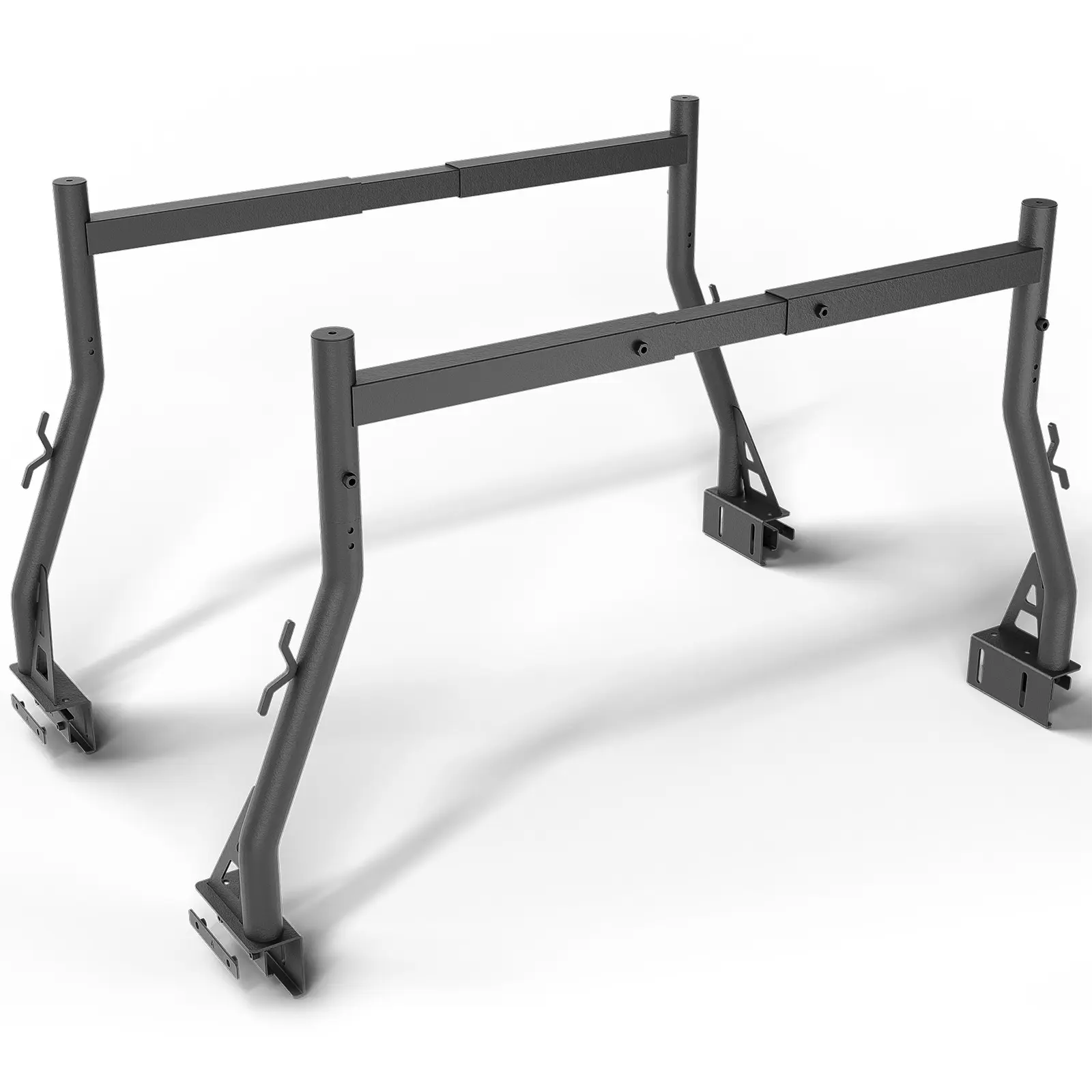 Yzona Automotive Adjustable Alloy Steel Truck Bed Ladder Rack, Non-Drilling Easy Install, 900 lbs Load Support, Fits 53"-68" Wide Beds, Heavy Duty Extendable Truck Accessory for Kayak, Lumber, Adjustable Truck Rack