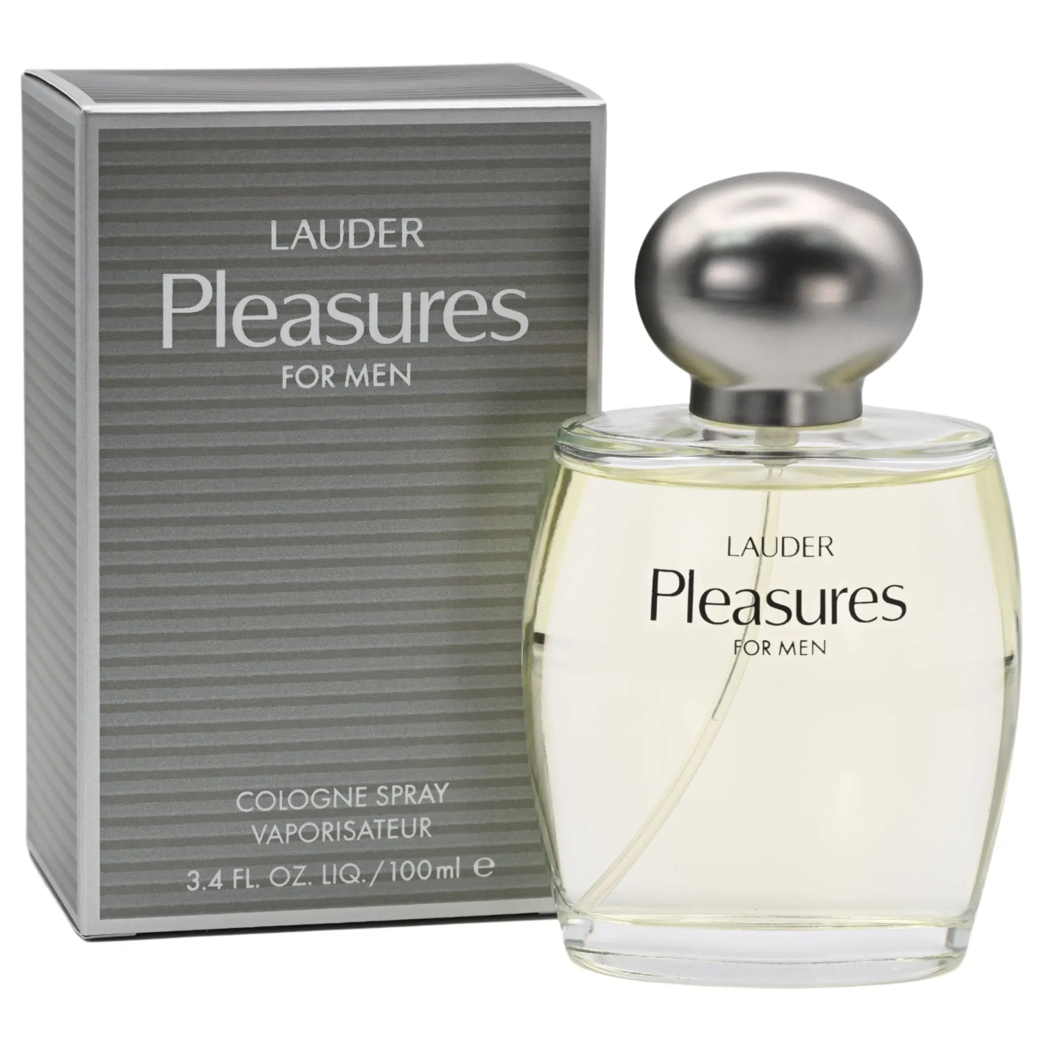 ESTÉE LAUDER Pleasures for Men Eau de Cologne Spray - Men's Cologne, Elegant Signature Scent with Nectarine, Ginger, Spicy Woods, Refreshing Fragrance for Daytime Wear, 3.4 fl oz, Elegant Scent, Fragrances, Spicy Lavender, Daywear, Fragrance Scent Blend