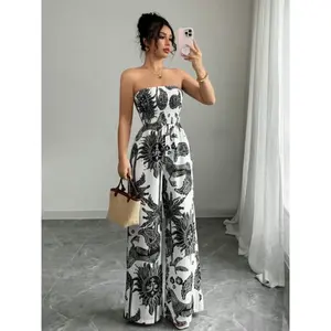 Women's woven casual slim fit jumpsuit, suitable for all seasons, comfortable and fashionable, suitable for daily use