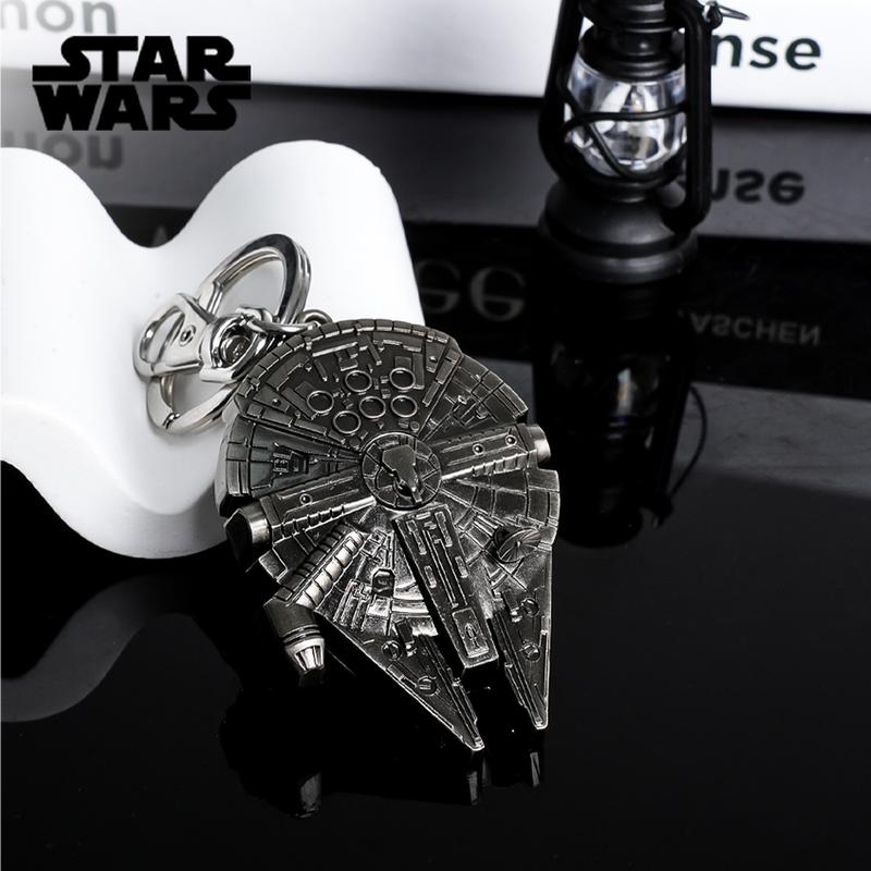 Star Wars Metal Keychain 1PC Officially Licensed Vehicles Astromech Droids Keyring Zinc Alloy Suitable Fans Gift Backpack Decor Bag Clip Pendant 3D Design Drop-proof Durable Accessory Collection Millennium Falcon X-Wing R2-D2 BB-8