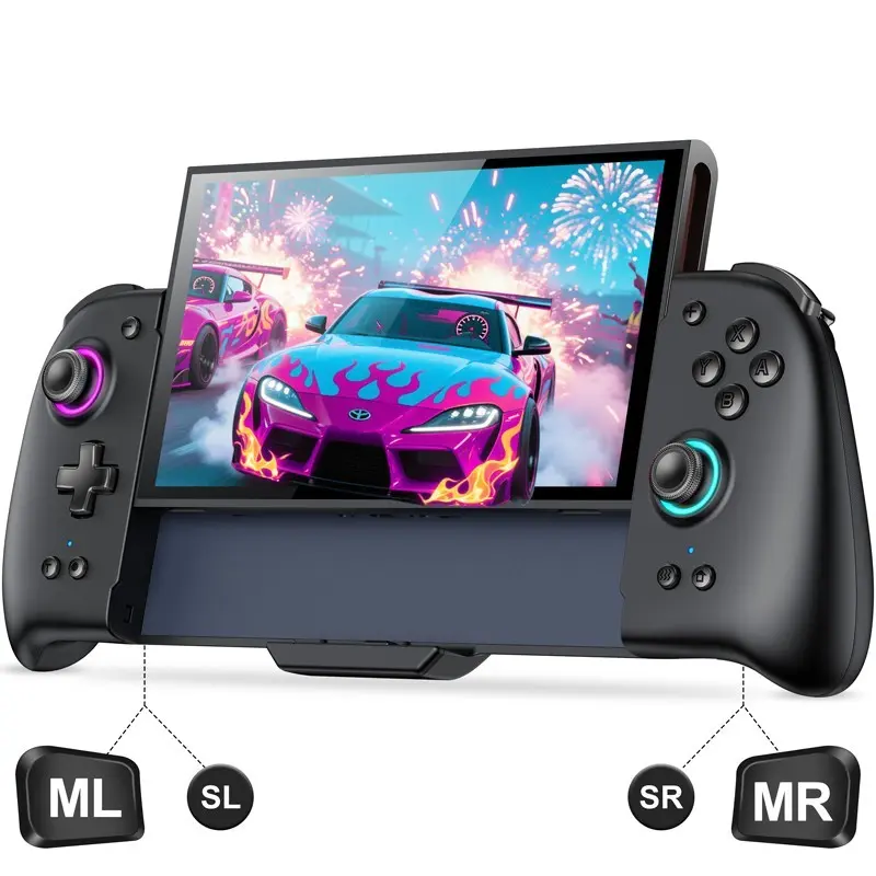 Switch 2 Controller, Switch 2 Accessories Wireless Pro Controller with No-drift Hall Effect Joystick, 4 RGB Mode, 10H+ Battery, Turbo&Macro, Full-Size Hand-Curve Design Comfort for Nintendo Switch 2 Games