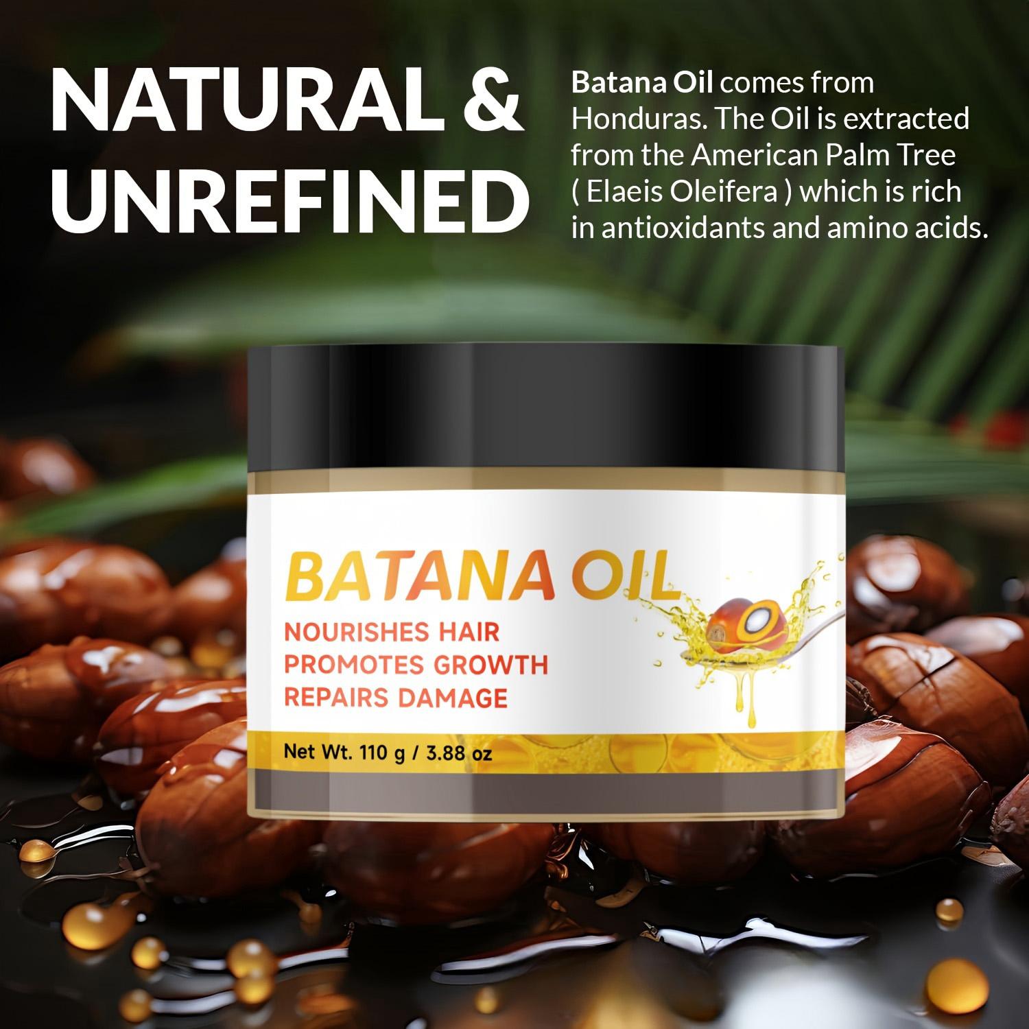 Batana Hair Growth Oil  Moisturize & Strengthen – Perfect Valentine’s Gift, Prevent Hair Loss, Restore Dry Damaged Hair 110g / 3.88oz