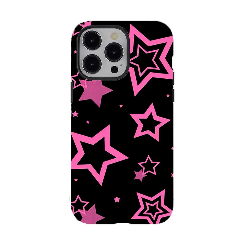 Neon Pink Star Print Phone Case | Y2K Punk Aesthetic Hard Cover For iPhone 17 Pro Max 16 15 14 13 12 11 for Samsung S21 S22 S23 S24 S25 Phone Case | Neon Pink Star Print Phone Case | Y2K Punk Aesthetic Hard Cover For iPhone 17 Pro Max 16 15 14 13 12 11 for Samsung S21 S22 S23 S24 S25 Phone Case |