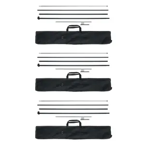 VEVOR Feather Flag Pole Kit,  , 3 Packs Swooper Flag Pole 16.3 ft, Sign Flag Poles for Business Advertising Flags Outdoor, with Ground Stakes and A Carrying Bag (Flag Not Included) Aluminum Banner