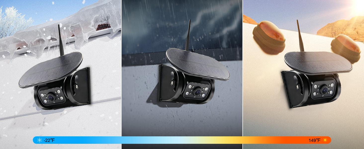 VEKOOTO MZ6 WiFi Magnetic Solar Backup Camera 10500mAh Rechargeable Battery Wireless for Truck RV Trailer Car Easy Hitching Gooseneck Horse Boat Travel Trailer Fifth Wheels RV Camper Reverse for iPhone iPad Android Metal Digital Mount Safety Waterproof Ou