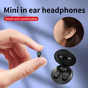INSONIXN Mini In-Ear Headphones Ultra-Thin & Ultra-Small with Bluetooth 5.3, Invisible Binaural HIFI Sound, 18D Deep Bass, Dual LED Display, Perfect for Music & Sleep, Gender-Neutral Gift