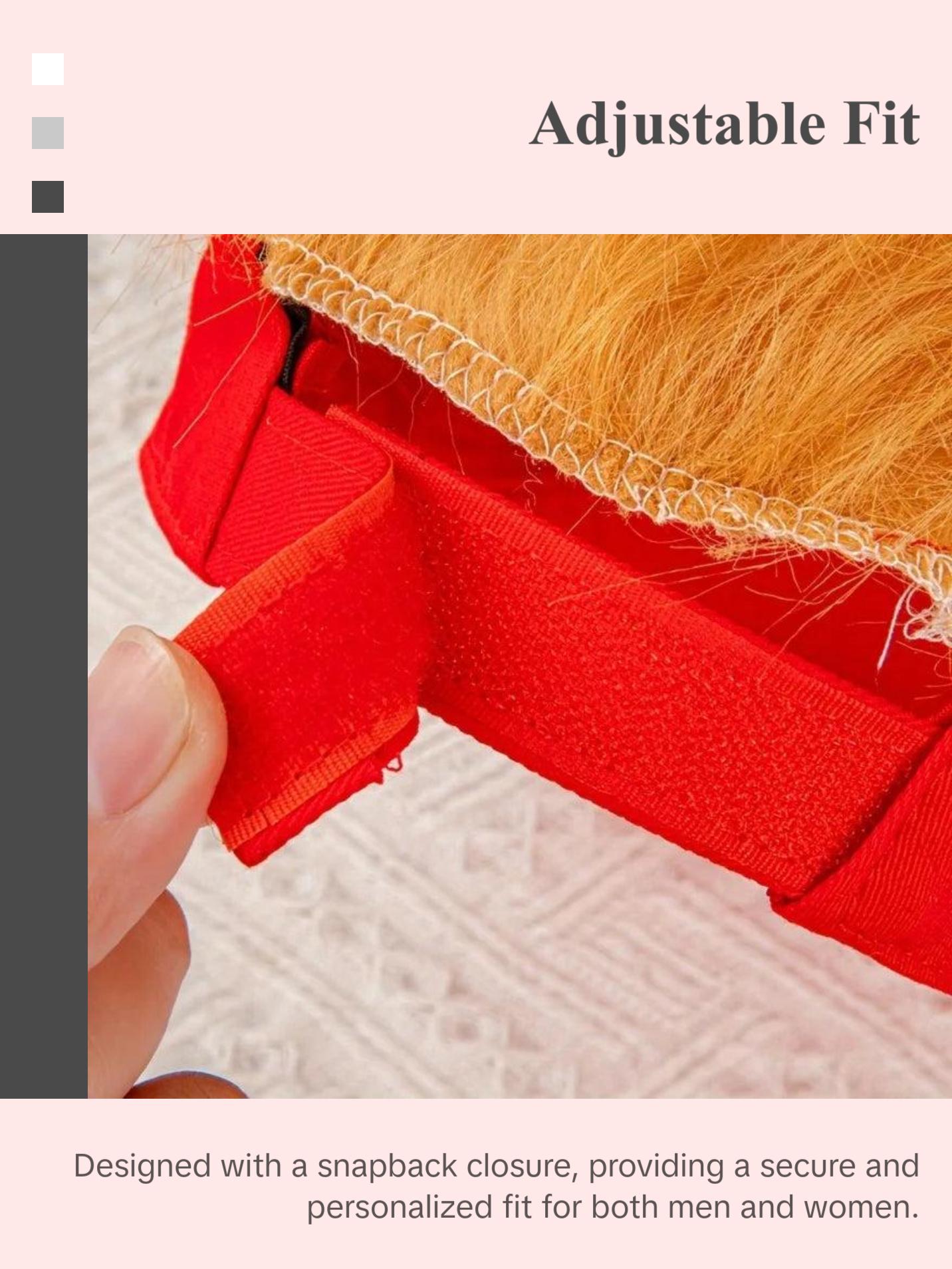 Trump 2024 Hat with Hair,Donald Trump Make America Great Again Wig Hat Embroidered Ultra Adjustable Baseball Cap trump hats caps for streetwear hats Trump 2024 Hat with Hair,Donald Trump Make America Great Again Wig Hat Embroidered Ultra Adjustable Baseball Cap trump hats caps for streetwear hats