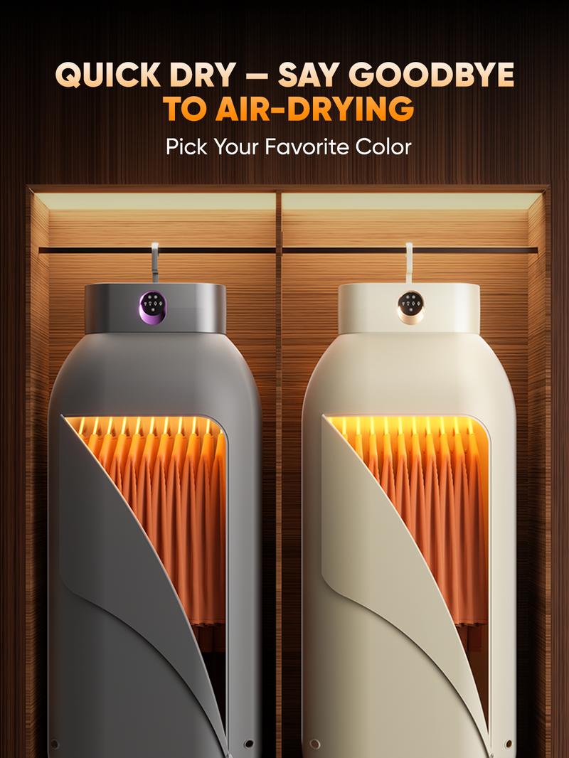 DDZJIAN Portable Clothes Dryer 600W Hold 11-20 Items, with Timer & Remote Control, One Mini Hanger, Foldable Drying Bag, Small Compact Electric Fast Drying Machine for Laundry, Travel, RV, Home, Apartment