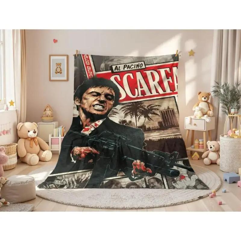 Tony Montana Action Scene Flannel Blanket Aesthetic Room Decor Soft Cozy Movie Theme Throw Blanket for Bedroom Sofa Couch Dorm Men Fans Birthday Christmas Holiday Gift Tony Montana Action Scene Flannel Blanket Aesthetic Room Decor Soft Cozy Movie Theme Throw Blanket for Bedroom Sofa Couch Dorm Men Fans Birthday Christmas Holiday Gift