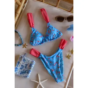 Summer Romance Bikini Bottom in Blue