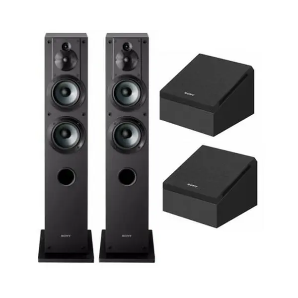 Sony Dolby Atmos Enabled Bass Speakers (SS-CSE) & Compact Stereo Floor-Standing Speakers (SSCS3) - Wall Mount Compatible, Discreet for Home Cinema & Music Setup, Immersive Audio Speakers