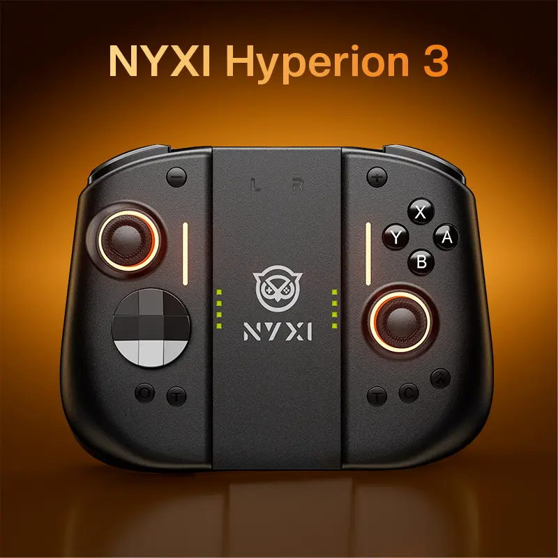 NYXI Hyperion 3 Switch 2 Controller Blcak Purple– World's First Third-Party Wireless Controller for Switch 2, Hall Effect Joystick, 9-Axis Gyro, Full Mechanical Buttons, Dual Back Buttons & Adjustable Vibration, Esports Controller, Gamepad