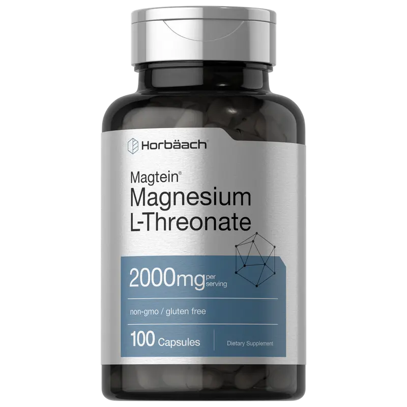 Herbadiet Magnesium L-Threonate Capsules - Brain Health & Cognitive Support - Non-GMO
