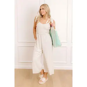 Toes In The Sand Linen-Blend Jumpsuit