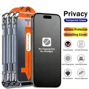 Privacy Screen Protector for iPhone 16/15/14 Pro Max Samsung S24 series, Dust-free Film, Anti-Spy, Fingerprint Resistant, Military-Grade Shatterproof Protection shockproof