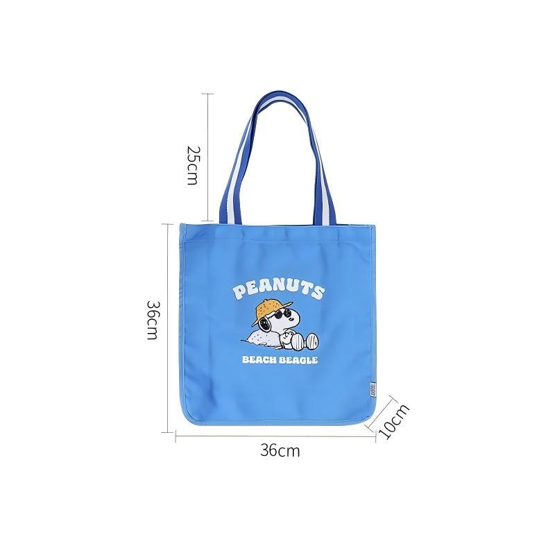 Snoopy's Ocean Diary Series Square Shoulder Tote Bag Lightweight Bento Lunch Box Bag With Strap For School Office Picnic,Holiday & Holiday Haul