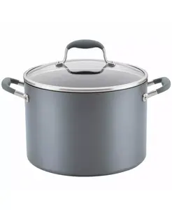 Anolon Advanced Home Hard-Anodized Nonstick 10-Qt Wide Stockpot for Easy Food Release and Effortless Cleaning Cookware