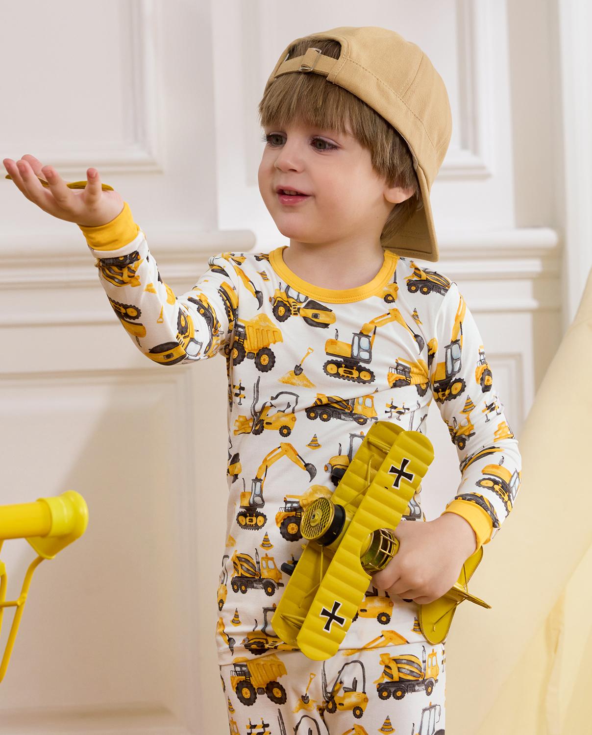 babee Reshinee Moisture-wicking Bamboo Pajama sets for Toddler Boys Girls,Temp-Sensing Babys Kids 2pcs Pjs,Long-Sleeve Snug Fit Sleepwear 12M-8Y Sets,Valentine's Day gift