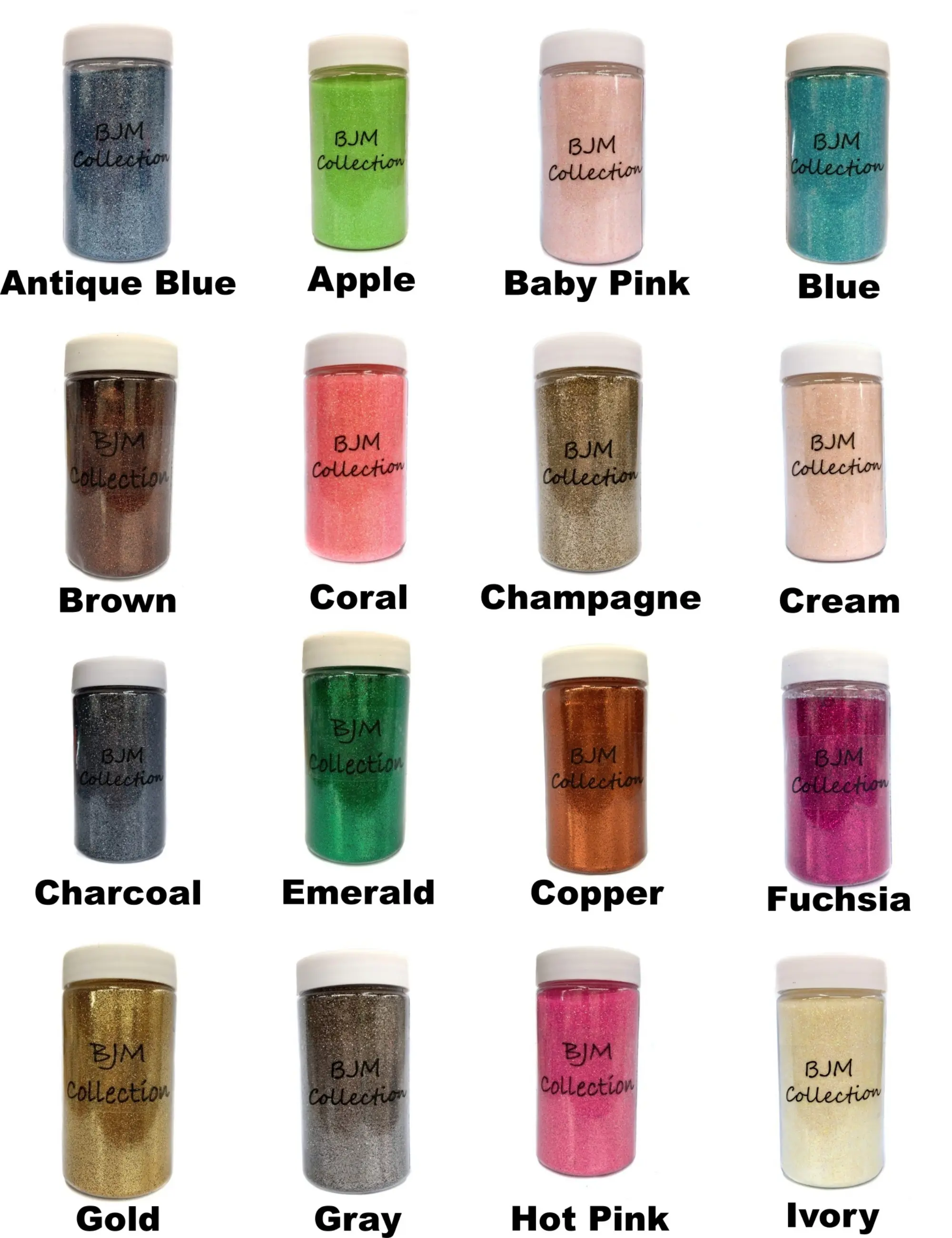 BJM COLLECTION 100 Grams Fine Glitter Powder Bottle for Art Craft