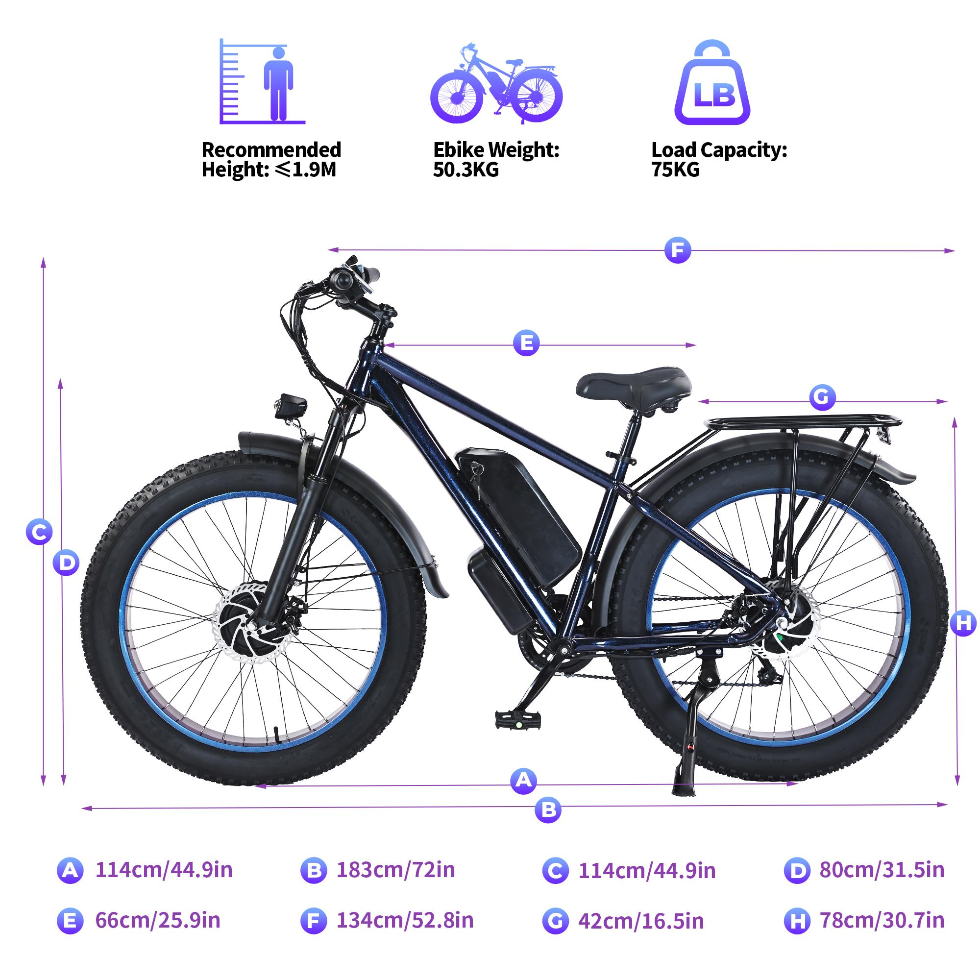 DRIFT.SLIDE 2000W peak power, front and rear dual motor electric bicycle, 40MPH electric light motorcycle, 48V 20.8 Ah UL 2849 detachable battery, 7-speed 26 inch all terrain inflatable tires, preferred for urban commuting and off-road driving