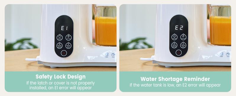 Grownsy Baby Food Maker with Steam Basket, One Step Baby Food Processor Steamer Puree Blender Grinder Mills Machine, Auto Cooking Grinding and Sterili-zing, 2025 New Product