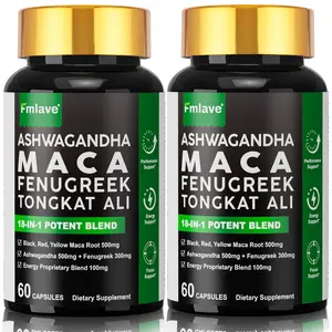2-pack | Fmlave Maca Capsules | With Tongkat Ali, Tribulus Terrestris & Ashwagandha | Supports Hormone Balance, Boosts Energy & Stamina, Helps Relieve Stress & Improve Sleep Quality | Men-Specific Formula | 60 Capsules, Dietary Supplement