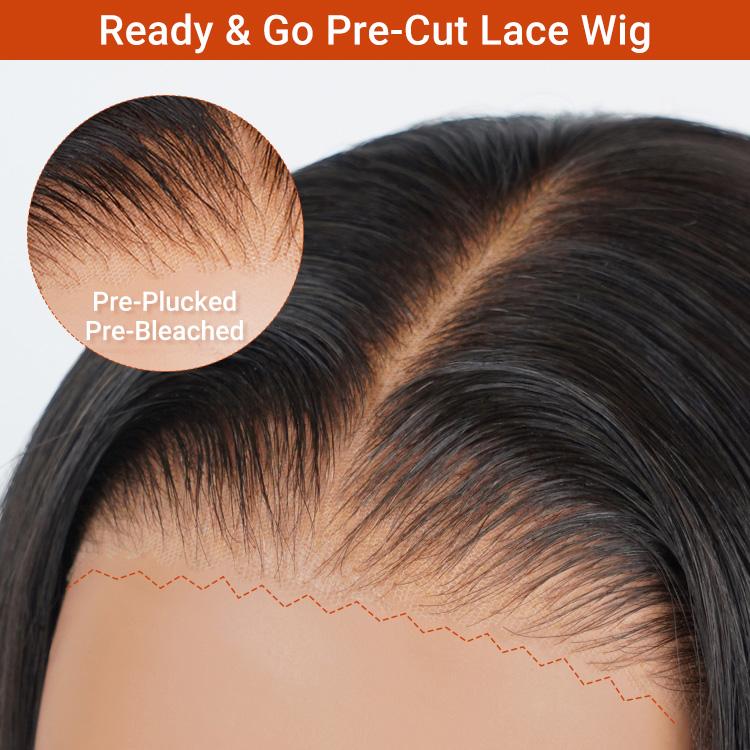 West Kiss Middle Part Glueless Lace Front Short Bob Wig Body Wave 7x5 Closure Bob Wig Pre Bleached Pre Plucked With Baby Hair TikTokShopSpringGlowUp