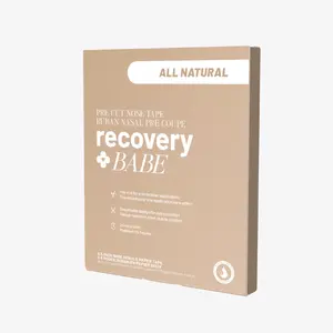 Recovery Babe All Natural Pre-Cut Nose Tape - Nude, Breathable, Easy Application for Post-Surgery, Beauty Sleep, Travel, Workouts, Everyday Routines - 10 Sheets, 20 Applications