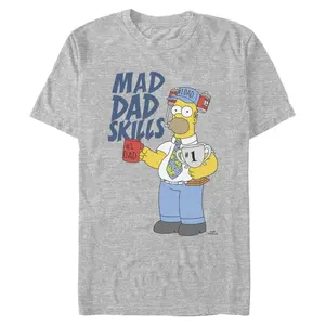 Mens The Simpsons Number 1 Mad Dad Skills T Shirt