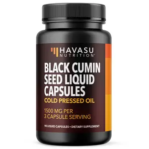 Cold Pressed Black Seed Oil Capsules 500mg Black Seed Oil Supplement - Potent Antioxidant for Immune & Digestive Health - Hair Superfood