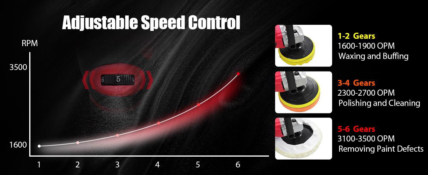 AVID POWER Car Buffer Polisher, 1200W 7 Inch/6 Inch Rotary Buffer Waxer, 6 Variable Speed 1600-3500 RPM, Detachable Handle & Side Handle for Car Detailing, Boat Sanding, Polishing and Waxing AVID POWER Car Buffer Polisher, 1200W 7 Inch/6 Inch Rotary Buffer Waxer, 6 Variable Speed 1600-3500 RPM, Detachable Handle & Side Handle for Car Detailing, Boat Sanding, Polishing and Waxing