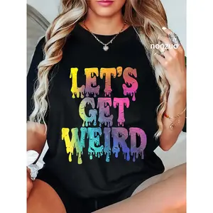 100% Cotton Weird Rainbow Melting Psychedelic Drip Art Funny Groovy T-Shirt