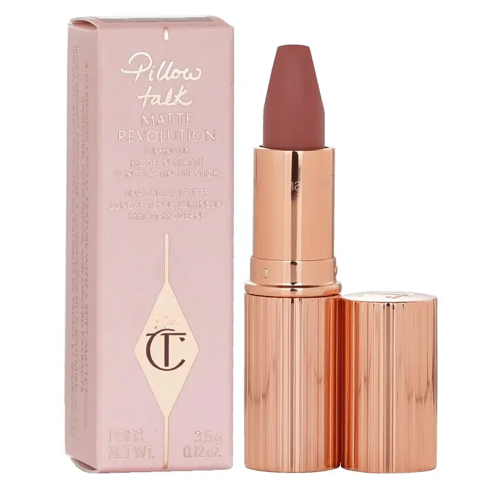 Charlotte Tilbury Matte Revolution Lipstick, Makeup Cosmetic, #Pillow Talk Iconic Matte Nude Pink, Hydrate Lip Care, 3.5g/0.12oz, Moisturize