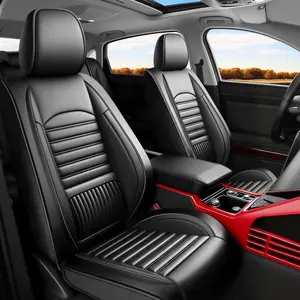 Leather Seat Covers for Mazda CX-5 2013-2026 Full Set Waterproof 5 Seat Black