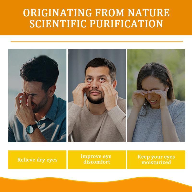 Jimerito Honey Eye Drops - Deep Hydration & Anti-Aging Care - Natural Plant-Based Formula for Gentle Daily Eye Comfort - Unisex Serum Dropper Soothing Moisture Moisturize Hydrate Hydrating