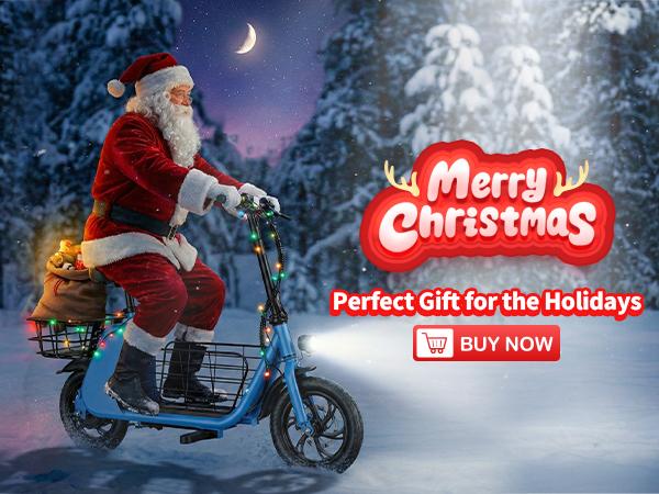 Windhorse C2-Cargo Electric Scooter with Seat Basket, 12.5'' Electric Commuting Scooter Adults 15.5MPH & 20 Miles Long Range, 450W Motor, Dual Disc Brakes, Foldable E-Scooter with Comfort Seat for Pets & Cargo, 265LBS Load