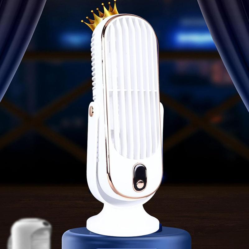 CHEOTIME Table Tower Fan, Portable USB Desk Fan 5 Gears Desktop Fans Quiet Small Personal Fan Brushless Motor Tower Fan Cooling Fan for Car Home Bedroom(White)