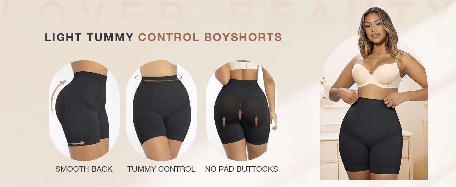 FeelinGirl Tummy Control Shapewear Shorts Shaper for Women High-Waisted Thigh Springtok Fit Everyday