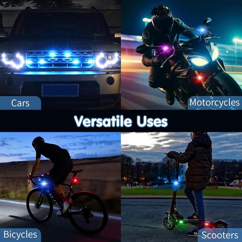 RGB Led Aircraft Strobe Light Remote Wireless Motorcycle Flash Light Warning Lights for   Bike Car Multifunctional free