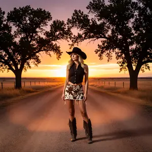 Western Cowhide Print Denim Mini Skirt – Cowgirl Boutique Statement Skirt