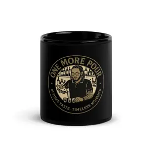 O.M.P. Logo Black Glossy Mug