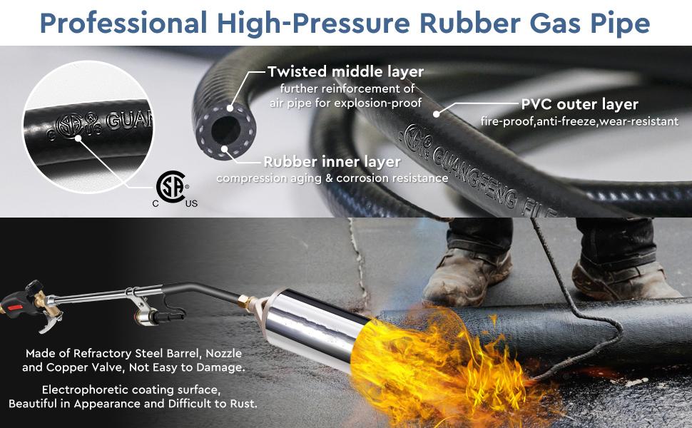 Propane Torch Weed Burner,Blow Torch,Heavy Duty,High Output Flamethrower with Turbo Trigger Push Button Igniter and 10 FT Hose for Roof Asphalt,Ice Snow,Road Marking Propane Torch Weed Burner,Blow Torch,Heavy Duty,High Output Flamethrower with Turbo Trigger Push Button Igniter and 10 FT Hose for Roof Asphalt,Ice Snow,Road Marking